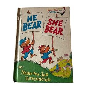 He Bear, She Bear by Stan Berenstain and Jan Berenstain 1974 Hardcover Book